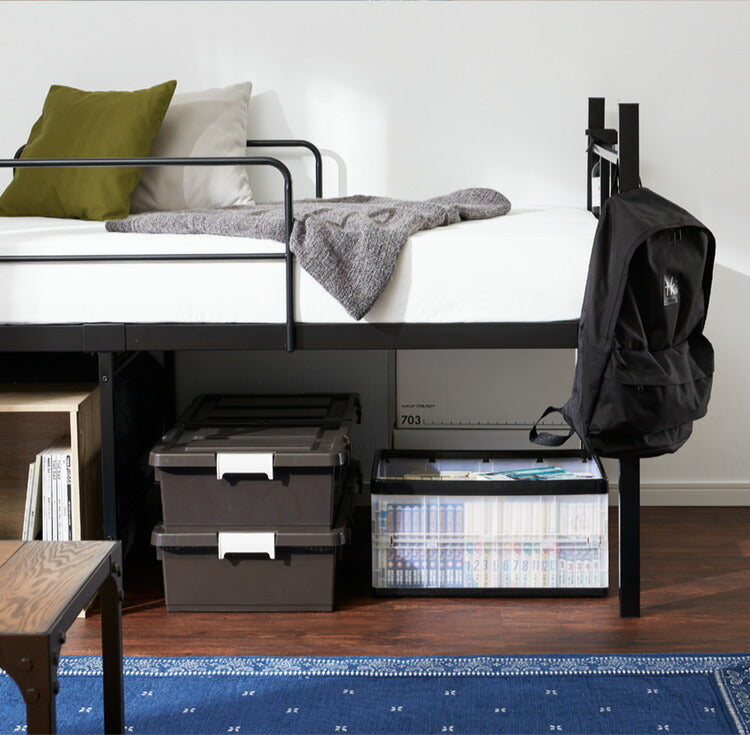 ミドルベッド シングル 宮付き コンセント付き 通気性抜群 収納力 パイプベッド ベッドフレーム単品 ベッド 宮棚付き ロフトベッド スチールベッド 2口 すのこ 高耐久 スチール 収納 ベッドフレーム