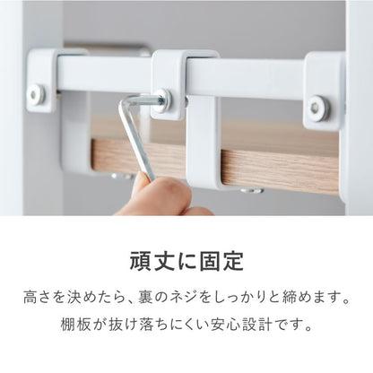 突っ張り ランドリーラック 3段 洗濯機ラック 幅60 高さ215~270cm 洗濯機上ラック スリム 収納棚 つっぱり ラック オープンラック 棚3段 ウォールラック 壁面収納