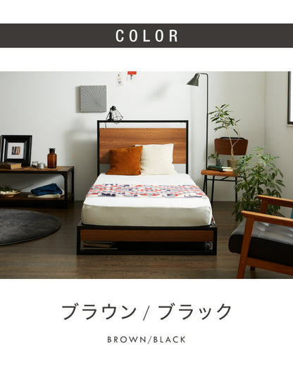 宮付きスチールベッド シングル フレーム単品 コンセント付き シンプル 一人暮らし 頑丈 省スペース スリム パイプベッド ベッド スチール パイプ ワンルーム コンパクト フレームのみ