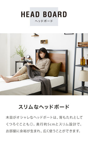 宮付きスチールベッド シングル フレーム単品 コンセント付き シンプル 一人暮らし 頑丈 省スペース スリム パイプベッド ベッド スチール パイプ ワンルーム コンパクト フレームのみ
