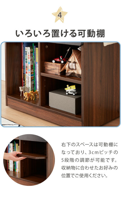 ランドセルラック 幅60cm 引き出し2杯付き 隠しキャスター付き 木製 引き出し フック 子供部屋 収納 シンプル ナチュラル キッズ収納 本棚 ランドセル 教科書 入学 新学期 RD-046