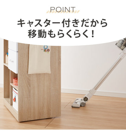 ランドセルラック 幅60cm 引き出し2杯付き 隠しキャスター付き 木製 引き出し フック 子供部屋 収納 シンプル ナチュラル キッズ収納 本棚 ランドセル 教科書 入学 新学期 RD-046