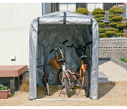 アルミサイクルハウス 2~3台用 SKHS-0203SV サイクルヤード 自転車 収納庫 ガレージ サイクルハウス 屋根 自転車置場