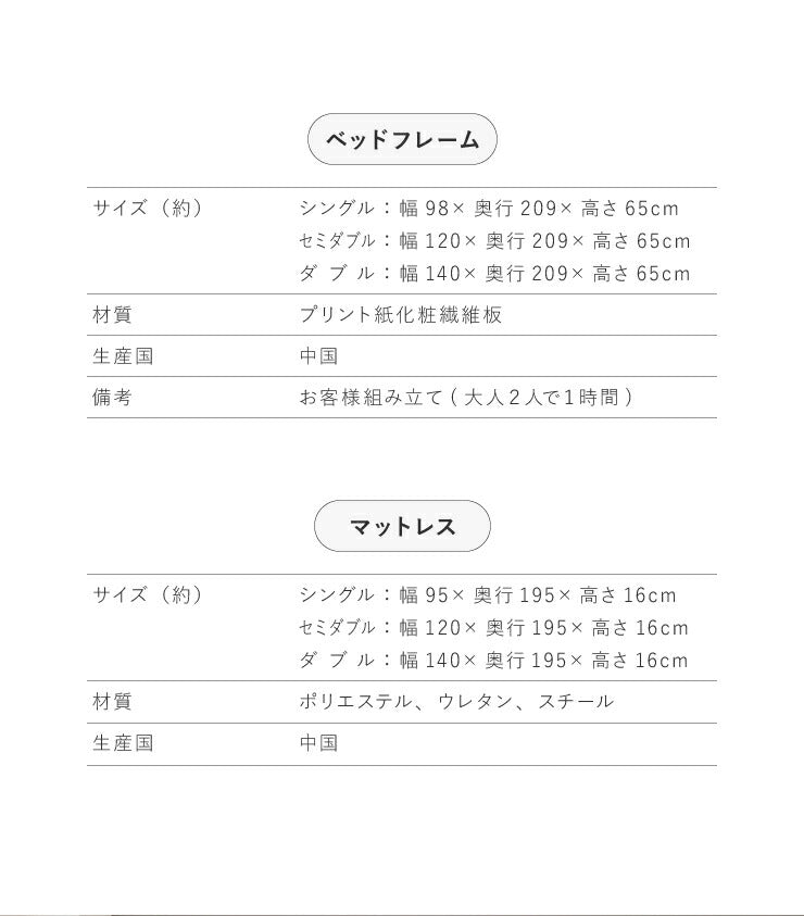 マットレスセット ダブル コンセント付き 収納ベッド ボンネルコイルマットレス ベッドセット 圧縮ロールマットレス(代引不可)