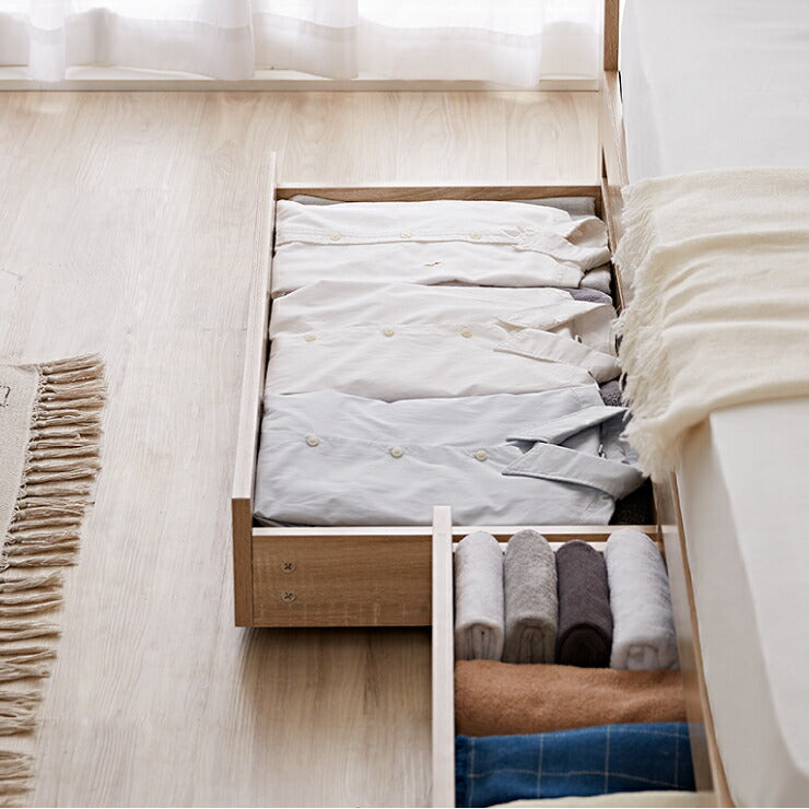 棚・コンセント付き 収納ベッド ダブル フレームのみ 宮付き 引出し付き 収納 コンセント2口 北欧 シンプル 新生活 一人暮らし ベッド ベッドフレーム 宮棚 引き出し SNBD-TC-001D (代引不可)