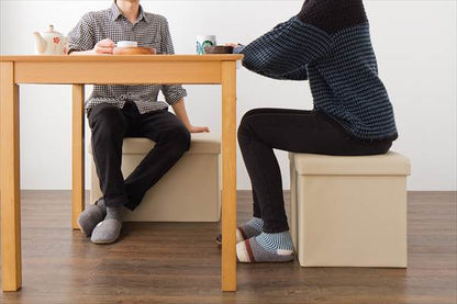 正方形 同色2個セット 収納 スツール ボックス 収納スツール 収納ボックス 折りたたみ 折り畳み コンパクト レザー