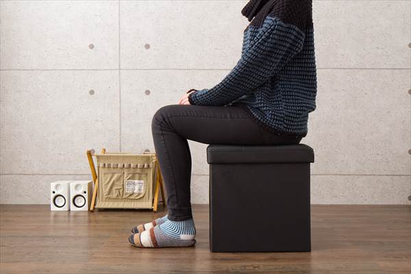 スツール 収納 正方形 38×38cm ボックス 折りたたみ PVCレザー 折り畳み コンパクト レザー おしゃれ 北欧 収納スツール 収納ボックス 椅子 イス チェア いす オットマン