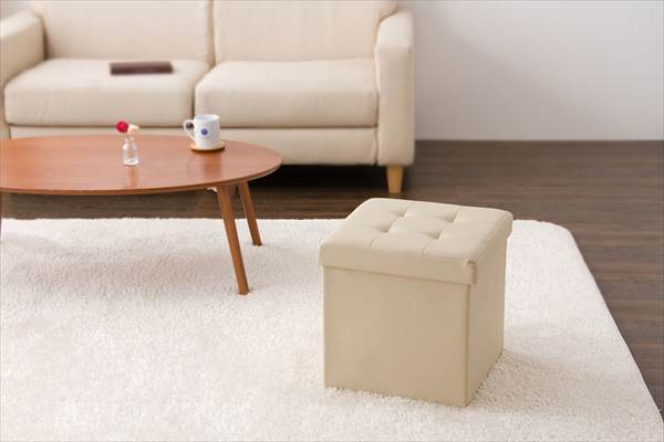 スツール 収納 ワイド 38×60cm ボックス 折りたたみ PVCレザー 折り畳み コンパクト レザー おしゃれ 北欧 収納スツール 収納ボックス 椅子 イス チェア いす オットマン