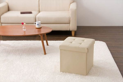 スツール 収納 ワイド 38×60cm ボックス 折りたたみ PVCレザー 折り畳み コンパクト レザー おしゃれ 北欧 収納スツール 収納ボックス 椅子 イス チェア いす オットマン