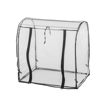 ビニール温室 ドーム型 ブラック 組み立て簡単 工具不要 ビニール温室棚 ビニールハウス フラワーラック ガーデンハウス フラワーハウス ラック ベランダ 家庭用 園芸 栽培 コンパクト 小型