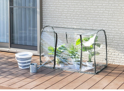 ビニール温室 ドーム型ワイド ブラック 組み立て簡単 工具不要 ビニール温室棚 ビニールハウス フラワーラック ガーデンハウス フラワーハウス ラック ベランダ 家庭用 園芸 栽培 コンパクト 小型