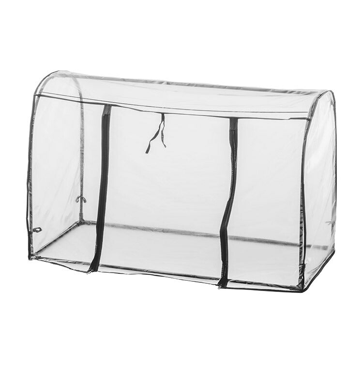 ビニール温室 ドーム型ワイド ブラック 組み立て簡単 工具不要 ビニール温室棚 ビニールハウス フラワーラック ガーデンハウス フラワーハウス ラック ベランダ 家庭用 園芸 栽培 コンパクト 小型