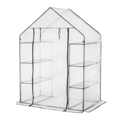 ビニール温室 大型 ラック付き 6段 ブラック 組み立て簡単 工具不要 ビニールハウス サイクルハウス 自転車収納 フラワーラック ガーデンハウス フラワーハウス ラック ベランダ 家庭用 園芸 栽培