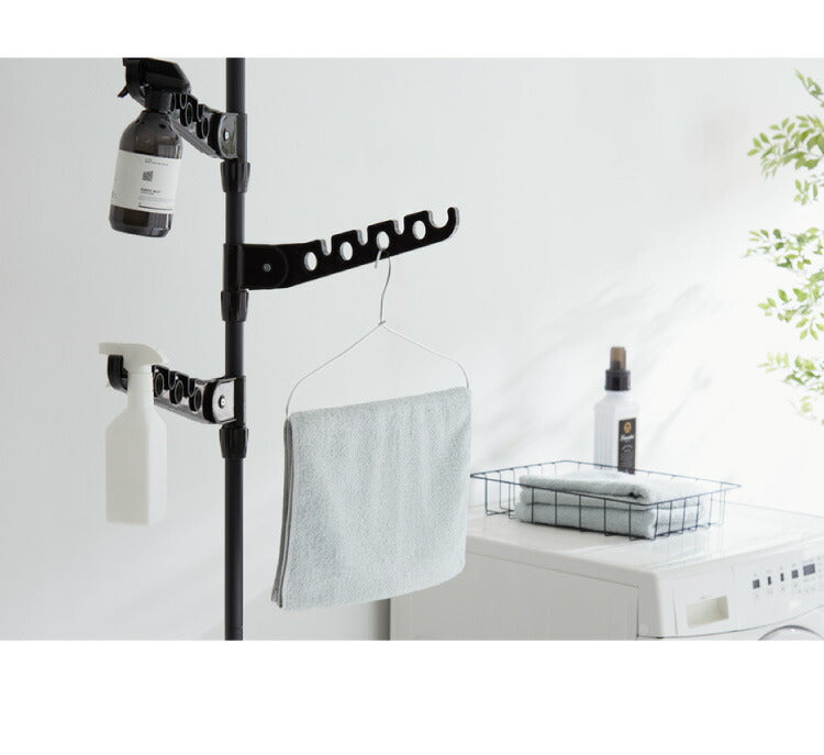 突っ張り ポールハンガー 省スペースハンガー 4段 165~295cm つっぱり ハンガーラック スリム 省スペース 洗濯物干し 部屋干し 物干し 突っ張り棒 室内物干し 収納 折りたたみ 折り畳み