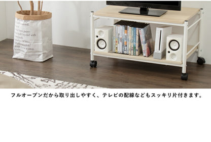 テーブル キャスター付 マルチテーブル ローテーブル センターテーブル テレビ台 サイドテーブル テレビボード オープンラック