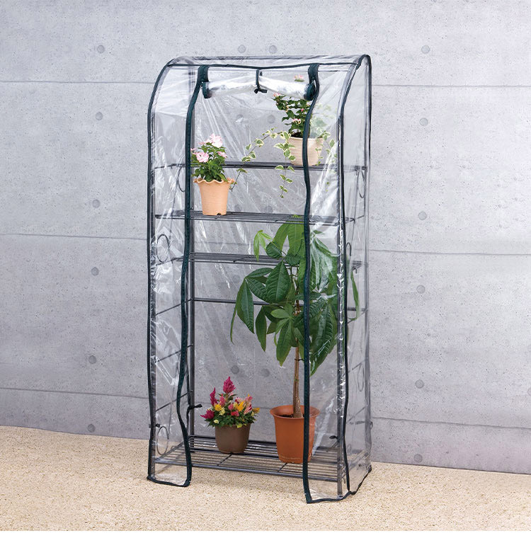 専用カバー ガーデンラック カバー付き 150 4段 プランタースタンド ビニールハウス フラワーラック ガーデンハウス フラワーハウス