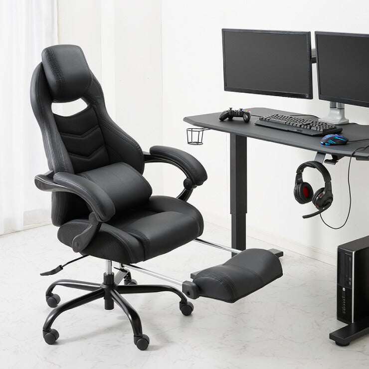 ゲーミングチェア リクライニング アームレスト オットマン付き バケットシート ハイバック 高級感 腰痛対策 おしゃれ オフィスチェア オフィスチェアー リクライニングチェア 椅子 チェア パソコン テレワーク 在宅勤務 在宅ワーク