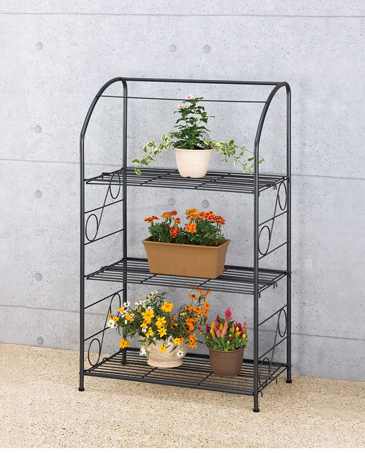 ガーデンラック カバー付き 115 3段 棚板自由自在 プランタースタンド 組み立て簡単 工具不要 ビニール温室棚 3段ラック ビニールハウス フラワーラック ガーデンハウス フラワーハウス ラック