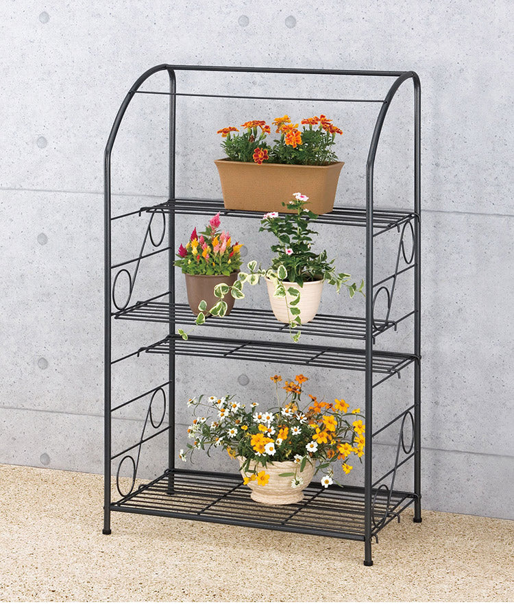 ガーデンラック カバー付き 115 3段 棚板自由自在 プランタースタンド 組み立て簡単 工具不要 ビニール温室棚 3段ラック ビニールハウス フラワーラック ガーデンハウス フラワーハウス ラック