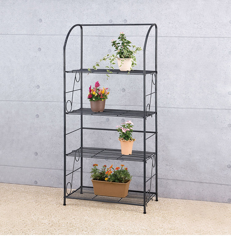 ガーデンラック カバー付き 150 4段 棚板自由自在 プランタースタンド 組み立て簡単 工具不要 ビニール温室棚 4段ラック ビニールハウス フラワーラック ガーデンハウス フラワーハウス ラック