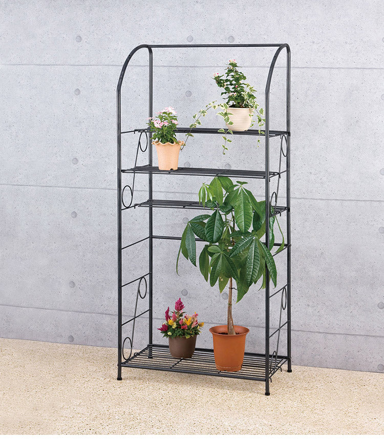 ガーデンラック カバー付き 150 4段 棚板自由自在 プランタースタンド 組み立て簡単 工具不要 ビニール温室棚 4段ラック ビニールハウス フラワーラック ガーデンハウス フラワーハウス ラック