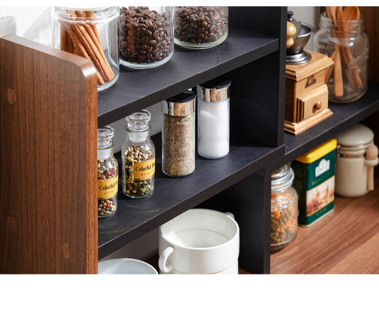 スパイスラック ヴィンテージ調 キッチン上収納 奥行き16cm 卓上 調味料 小物 収納 小さい ラック カウンター上収納棚 おしゃれ