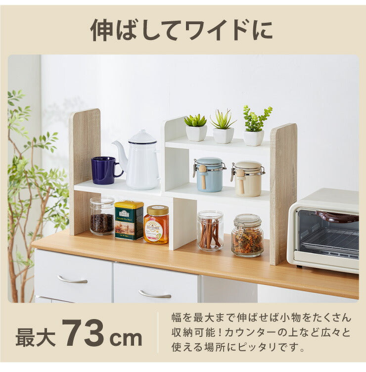 スパイスラック ヴィンテージ調 キッチン上収納 奥行き16cm 卓上 調味料 小物 収納 小さい ラック カウンター上収納棚 おしゃれ