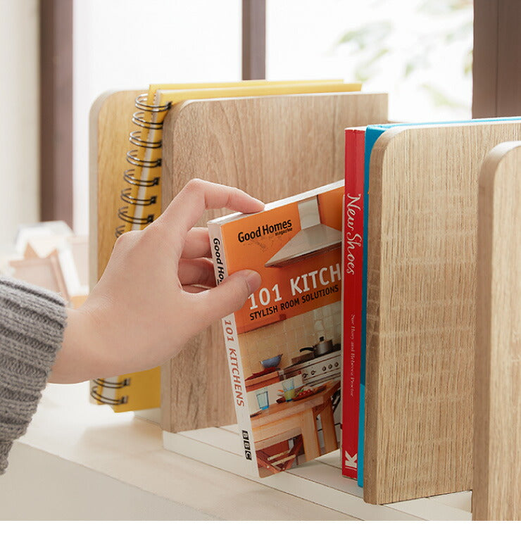 ヴィンテージ調 ブックスタンド 木製 卓上 伸縮 本立て スライド 整頓 整理 本 シンプル ナチュラル かわいい モダン 本棚 シェルフ ブックシェルフ マガジンラック スライドブックスタンド ディスプレイ インテリア  (代引不可)