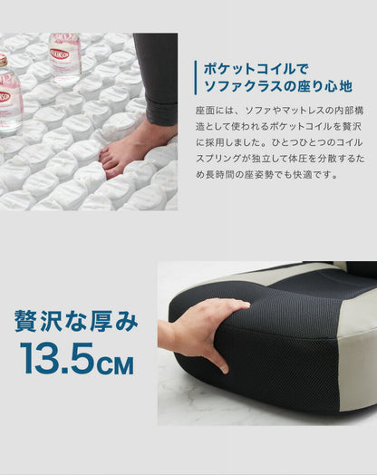 ゲーミング座椅子 ハイバック レバー式 無段階 リクライニング 14段階 ヘッドギア 折り畳み 1人掛け メッシュ ポケットコイル おしゃれ リラックス ゲーム ゲーミングチェア チェア 座椅子 座いす 座イス テレワーク 在宅勤務