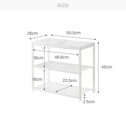 玄関ベンチ シューズラック 3段 ストーン調 幅50 収納ベンチ 玄関椅子 玄関収納 靴収納 靴入れ 腰掛け ベンチ 玄関スツール 収納スツール エントランスベンチ 靴棚