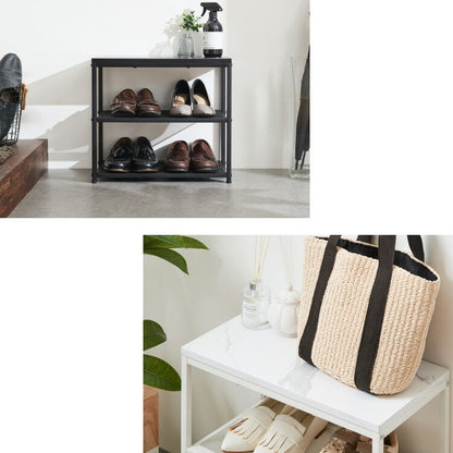 玄関ベンチ シューズラック 3段 ストーン調 幅50 収納ベンチ 玄関椅子 玄関収納 靴収納 靴入れ 腰掛け ベンチ 玄関スツール 収納スツール エントランスベンチ 靴棚