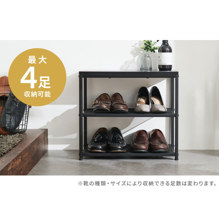 玄関ベンチ シューズラック 3段 ストーン調 幅50 収納ベンチ 玄関椅子 玄関収納 靴収納 靴入れ 腰掛け ベンチ 玄関スツール 収納スツール エントランスベンチ 靴棚