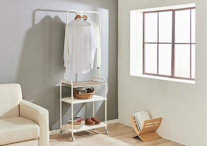 ヴィンテージ調 ハンガーラック スチールラック スチール製 木製 ハンガー ラック 収納 ワードローブ コートハンガー 洋服