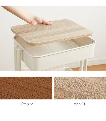 ヴィンテージ調 キッチンワゴン 2段 天板付き キャスター付き ヴィンテージ モダン 北欧 おしゃれ ダイニング キッチン 新生活 収納 収納ワゴン ワゴン バスケット ラック スチールラック