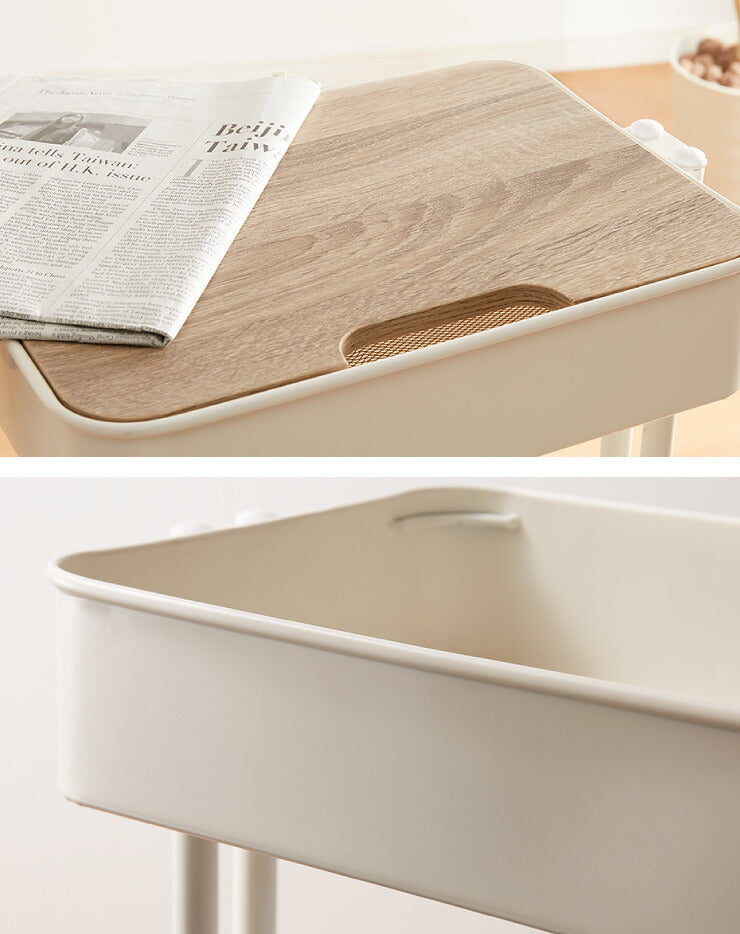 ヴィンテージ調 キッチンワゴン 2段 天板付き キャスター付き ヴィンテージ モダン 北欧 おしゃれ ダイニング キッチン 新生活 収納 収納ワゴン ワゴン バスケット ラック スチールラック