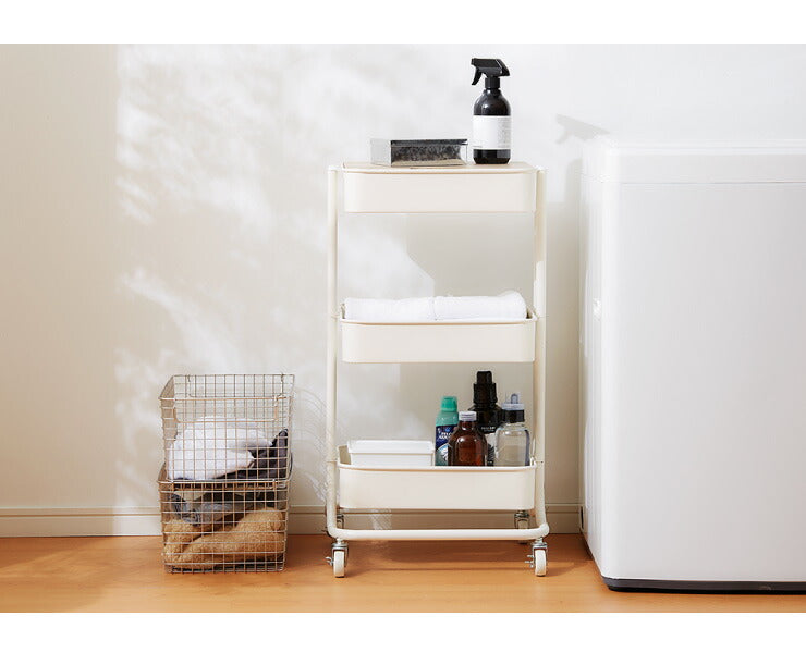 ヴィンテージ調 キッチンワゴン 2段 天板付き キャスター付き ヴィンテージ モダン 北欧 おしゃれ ダイニング キッチン 新生活 収納 収納ワゴン ワゴン バスケット ラック スチールラック