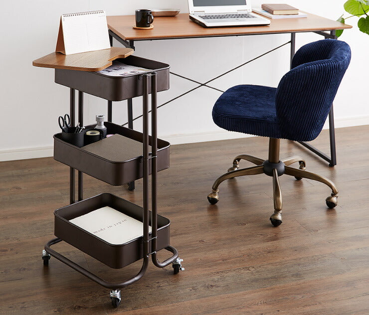 ヴィンテージ調 キッチンワゴン 3段 天板付き キャスター付き ヴィンテージ モダン 北欧 おしゃれ ダイニング キッチン 新生活 収納 収納ワゴン ワゴン バスケット ラック スチールラック