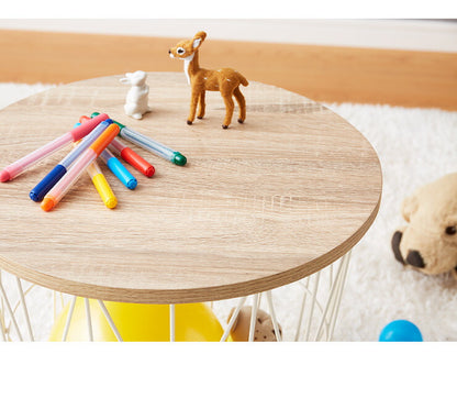 ヴィンテージ調 ワイヤーサイドテーブル サイドテーブル ワイヤーバスケット 収納 テーブル コーヒーテーブル かご バスケット