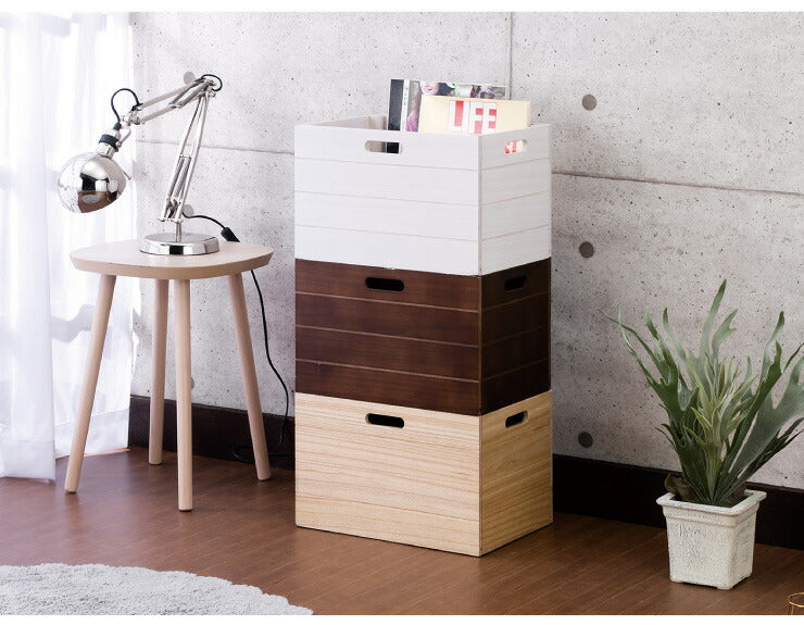 カラーボックスにピッタリ 組立簡単 木製BOX 単品 収納 ボックス 収納ケース オシャレ 木製 木目 桐製 カラーボックス 北欧