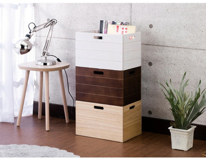 カラーボックスにピッタリ 組立簡単 木製BOX 単品 収納 ボックス 収納ケース オシャレ 木製 木目 桐製 カラーボックス 北欧