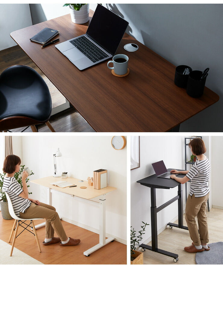 スタンディングデスク 昇降式テーブル 幅90cm 可動式 高さ調節 昇降