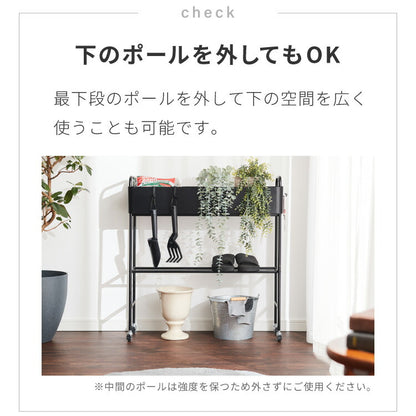 キャスター付き お片付けラック 3段 玄関収納ラック シューズラック おもちゃ収納 靴収納 プランタースタンド ボールスタンド おもちゃ 部活道具 子ども スチールラック