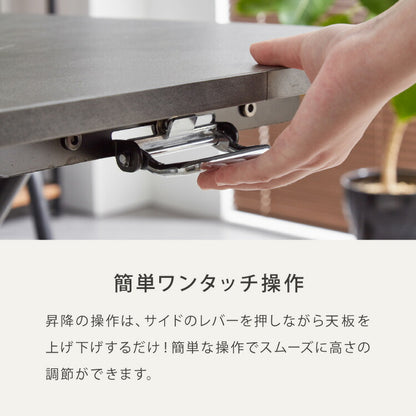 テーブル 昇降式 ガス圧昇降式テーブル 100×55cm 大理石調 おしゃれ シンプル 昇降テーブル 韓国インテリア ソファテーブル センターテーブル ローテーブル リビングテーブル デスク 高さ調節