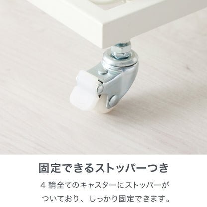 ランドリーバスケット 2段 木取っ手 角型 ランドリーワゴン 洗濯かご キャスター付き スリム スクエアタイプ ランドリーラック ランドリーボックス ワイヤーバスケット バスケット ランドリー収納