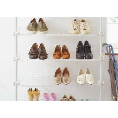 突っ張り シューズラック 8段 スリム 省スペース 棚自由自在 下駄箱 スリム 玄関収納 薄型 靴 靴箱 靴ラック 省スペース 壁面収納 つっぱり 靴収納棚 突っ張り シューズ ラック