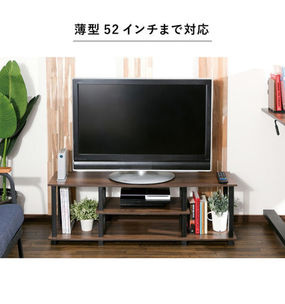 組み立て簡単 ヴィンテージ調 TVラック 幅120 ロータイプ コンパクト テレビ台 テレビボード オープンラック 一人暮らし おしゃれ