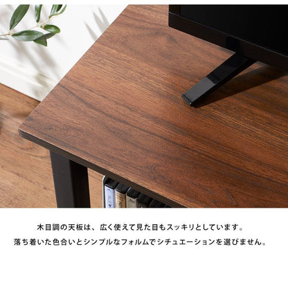 組み立て簡単 ヴィンテージ調 TVラック 幅120 ロータイプ コンパクト テレビ台 テレビボード オープンラック 一人暮らし おしゃれ