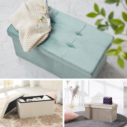 スツール 収納 コンパクト 30×60cm デザイン収納スツール ワイド 単品 折りたたみ ファブリック おしゃれ 北欧 椅子 イス チェア いす オットマン 収納スツール 収納ボックス