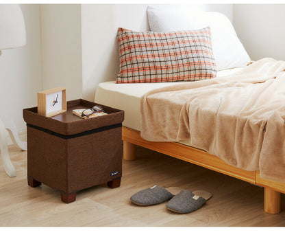 スツール 収納 30×30cm テーブルにもなる コンパクト収納スツール 折りたたみ おしゃれ 北欧 収納ボックス デザイン収納スツール テーブル 椅子 イス チェア いす オットマン 収納スツール