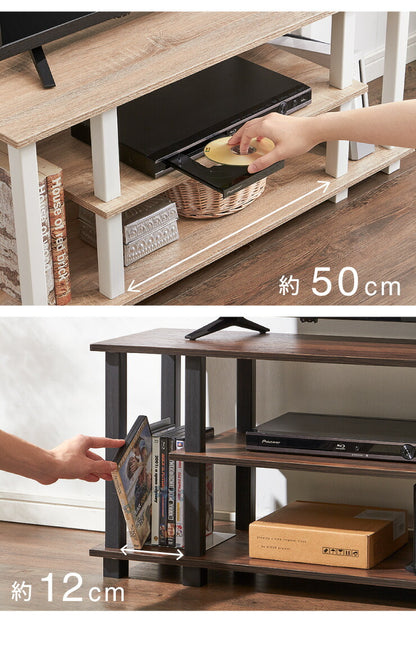 ヴィンテージ調 TVラック 幅90 ロータイプ コンパクト テレビ台 テレビボード オープンラック 一人暮らし おしゃれ 組み立て簡単(代引不可)